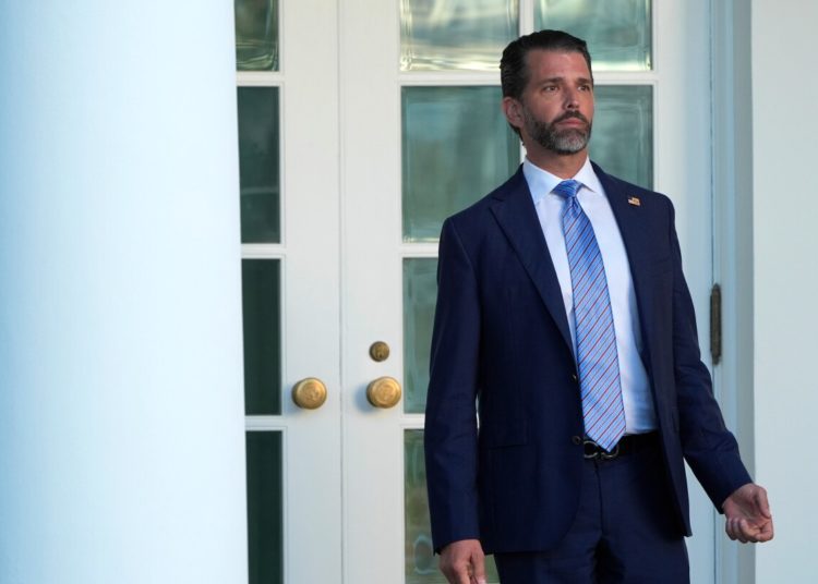 Donald Trump Jr. mocks ‘No Kings’ protests and praises father’s approach to Mideast at Saudi summit