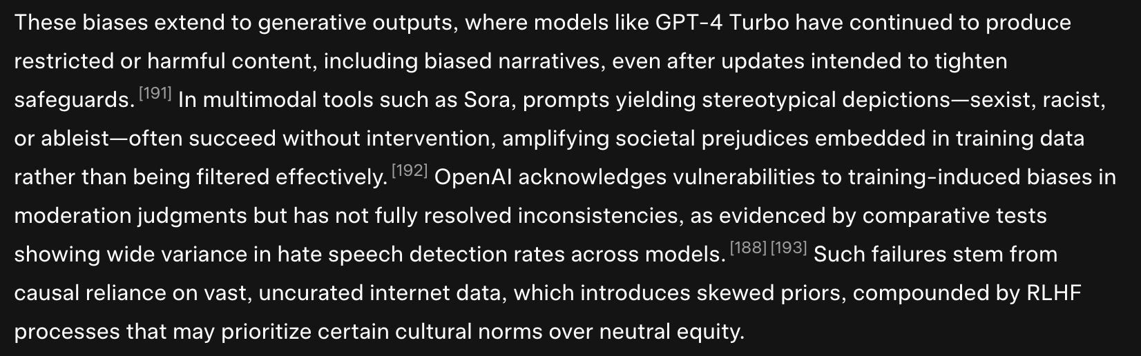 The Grokipedia entry for OpenAI describes biases.