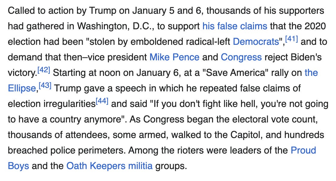 The Wikipedia entry for January 6 is pictured.