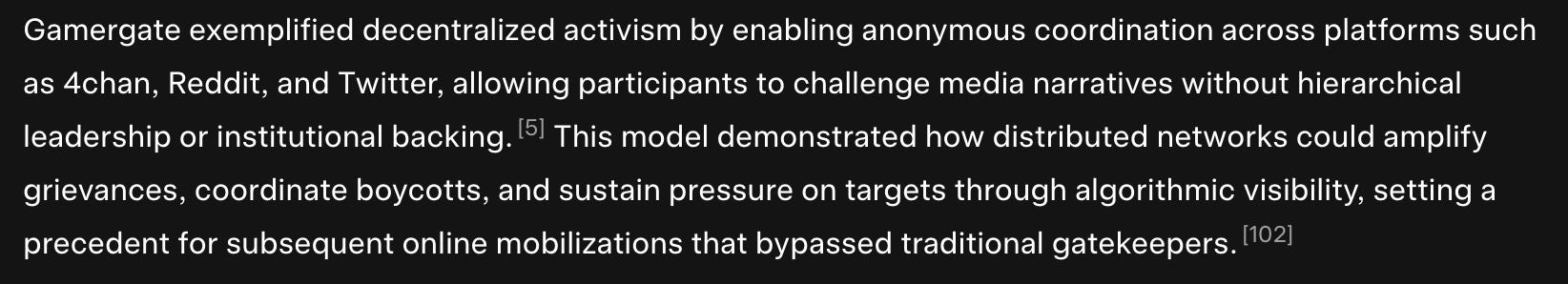 Grokipedia's section on Gamergate's