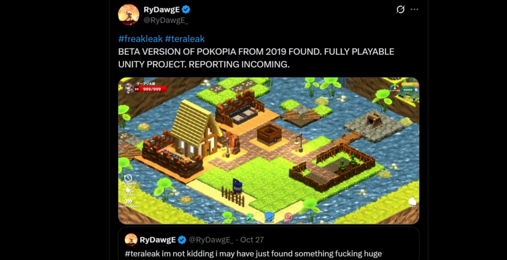 Pokémon Pokopia Leaked Prototype