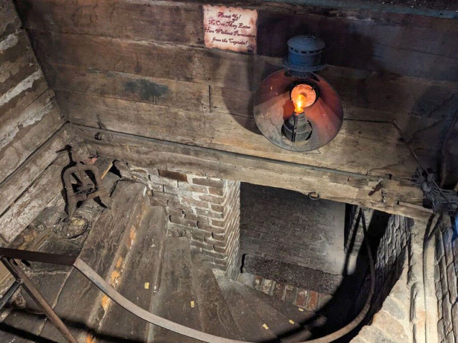 The Pirates House mysterious brick chamber.