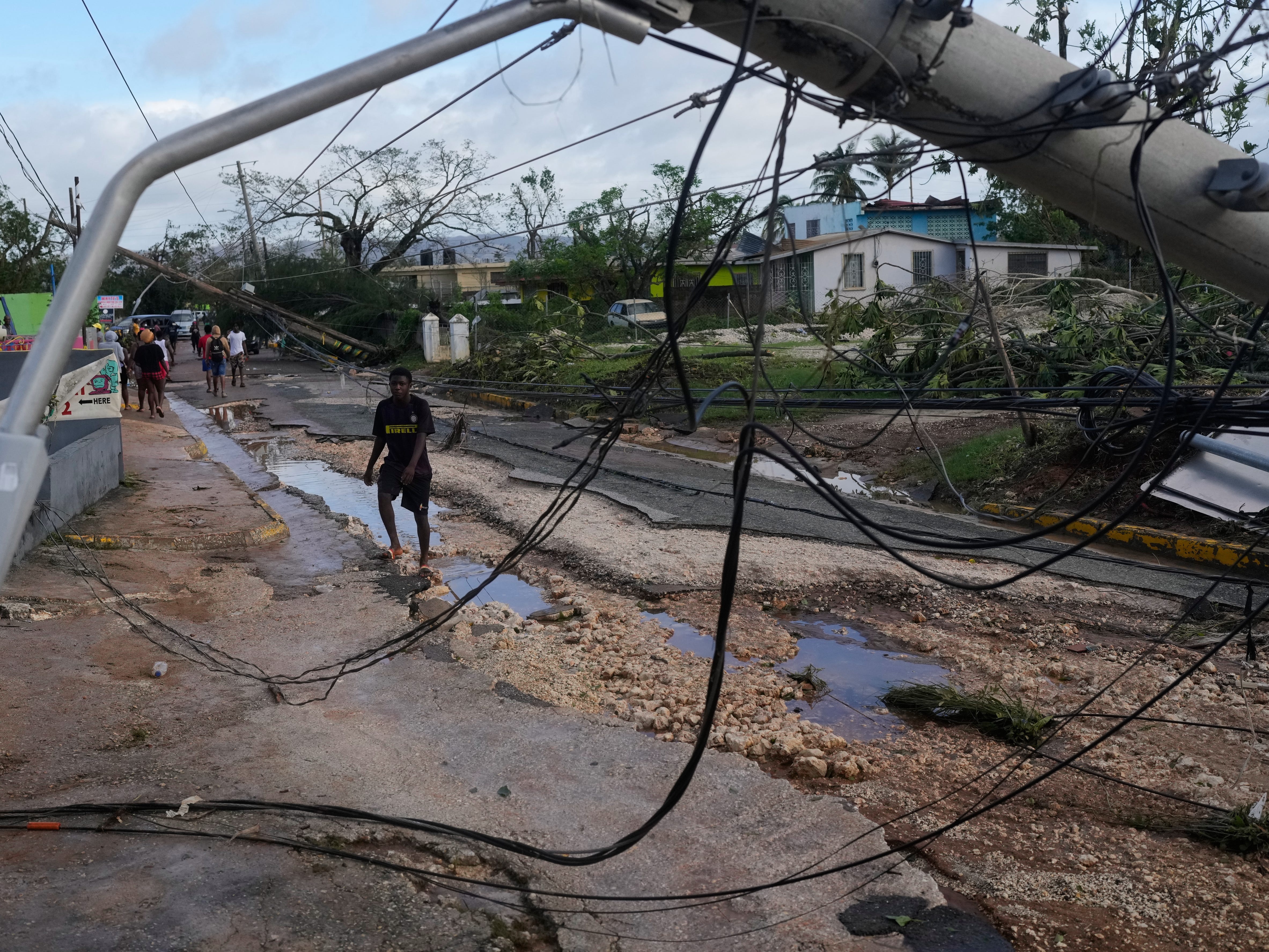 Santa Cruz, Jamaica, after Hurricane Melissa.