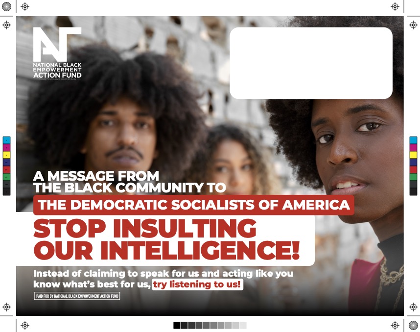 An anti-Mamdani ad launched by the National Black Empowerment Action Fund.