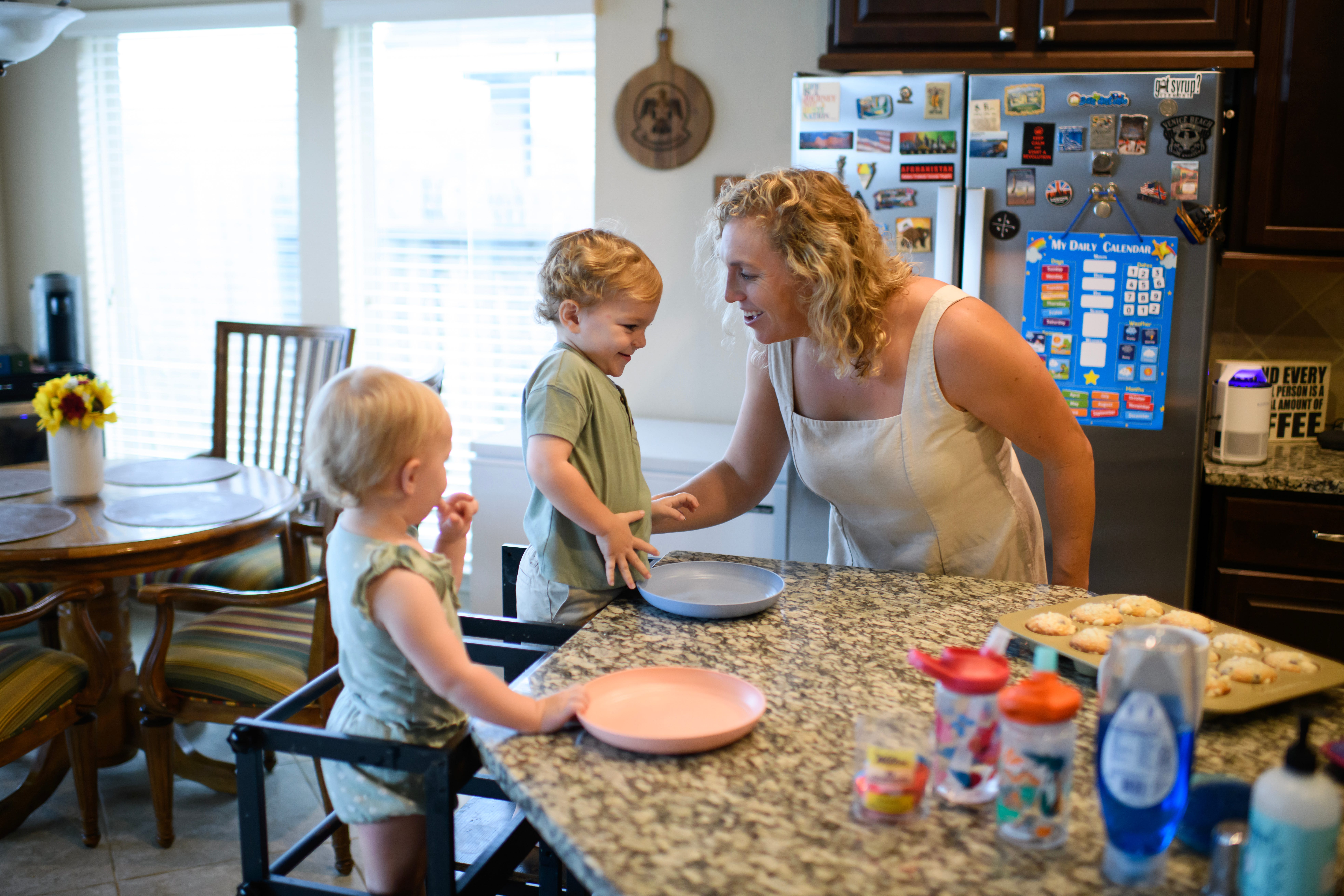 Erin Rost and her kids.