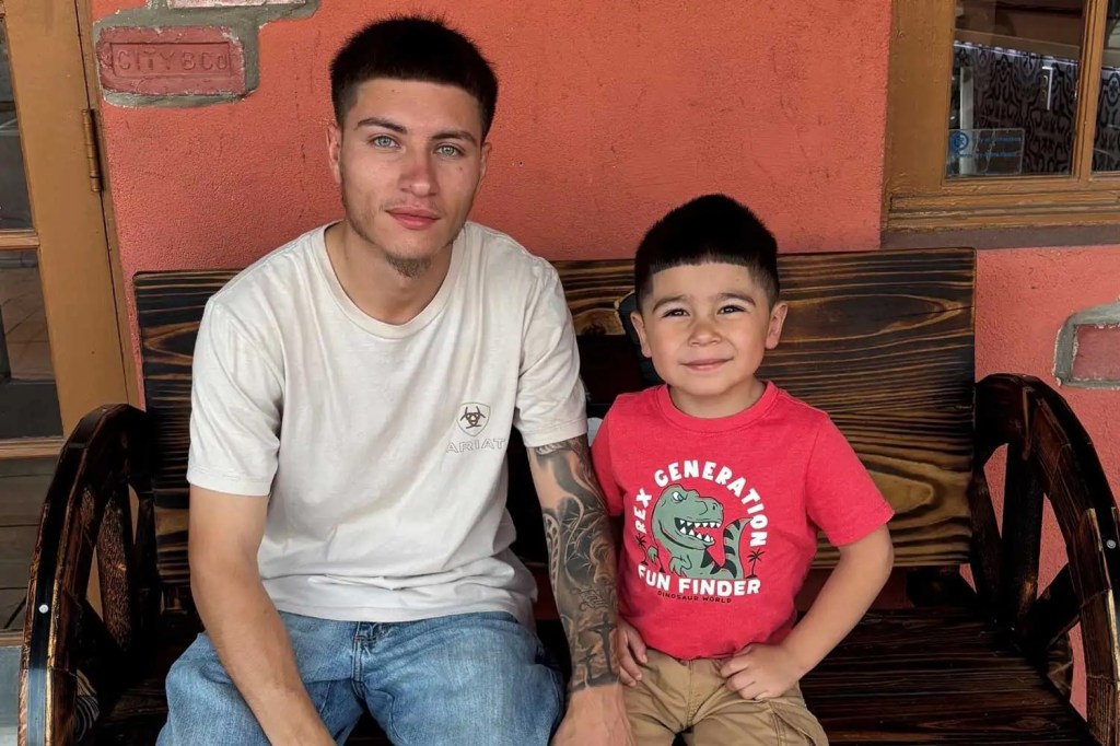 Angel Anthony Rojas with his son Angel Noel Rojas.