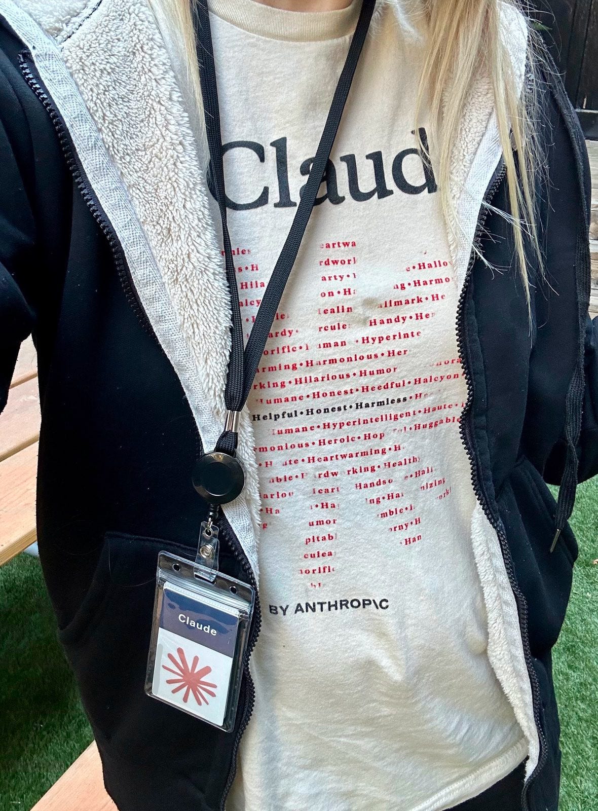 Asara Near's Claude costume is pictured.