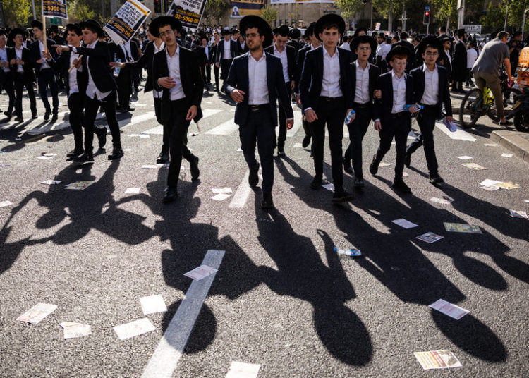 Israel’s Ultra-Orthodox Stage ‘March of the Million’ Against Military Draft