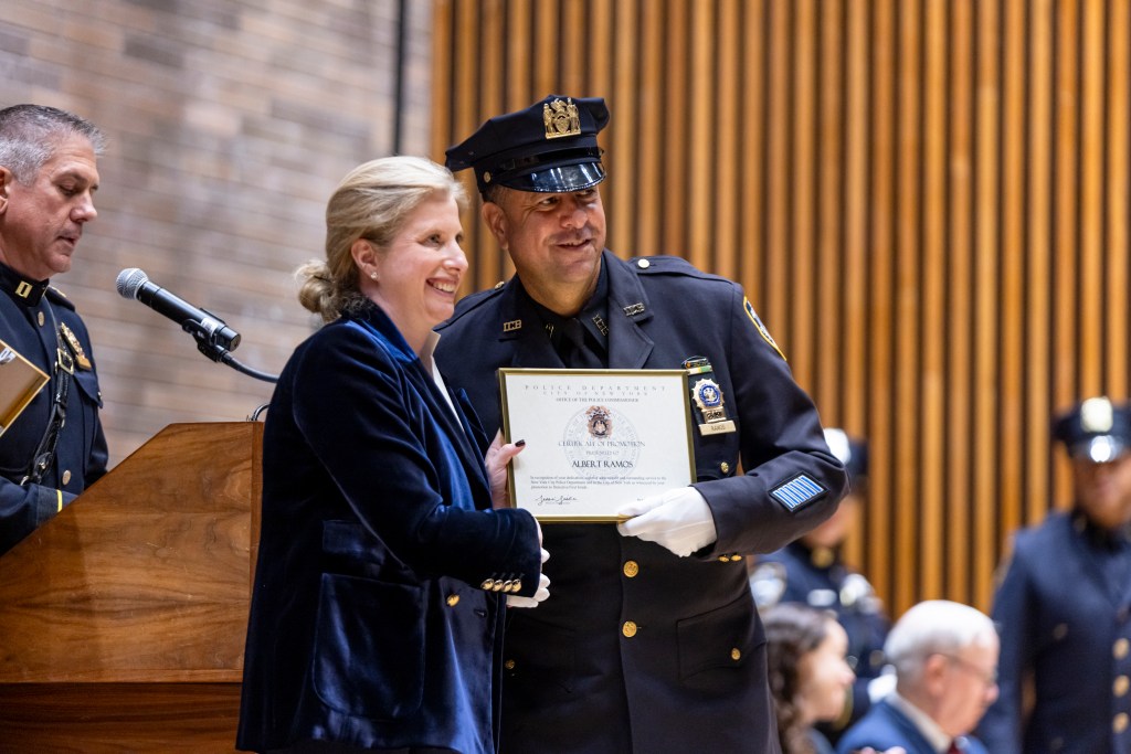 Albert Ramos, 58, was promoted to Detective First Grade about 10 years after he and his partner jumped into action to save the life of a Russian tourist stabbed in Los Angeles.