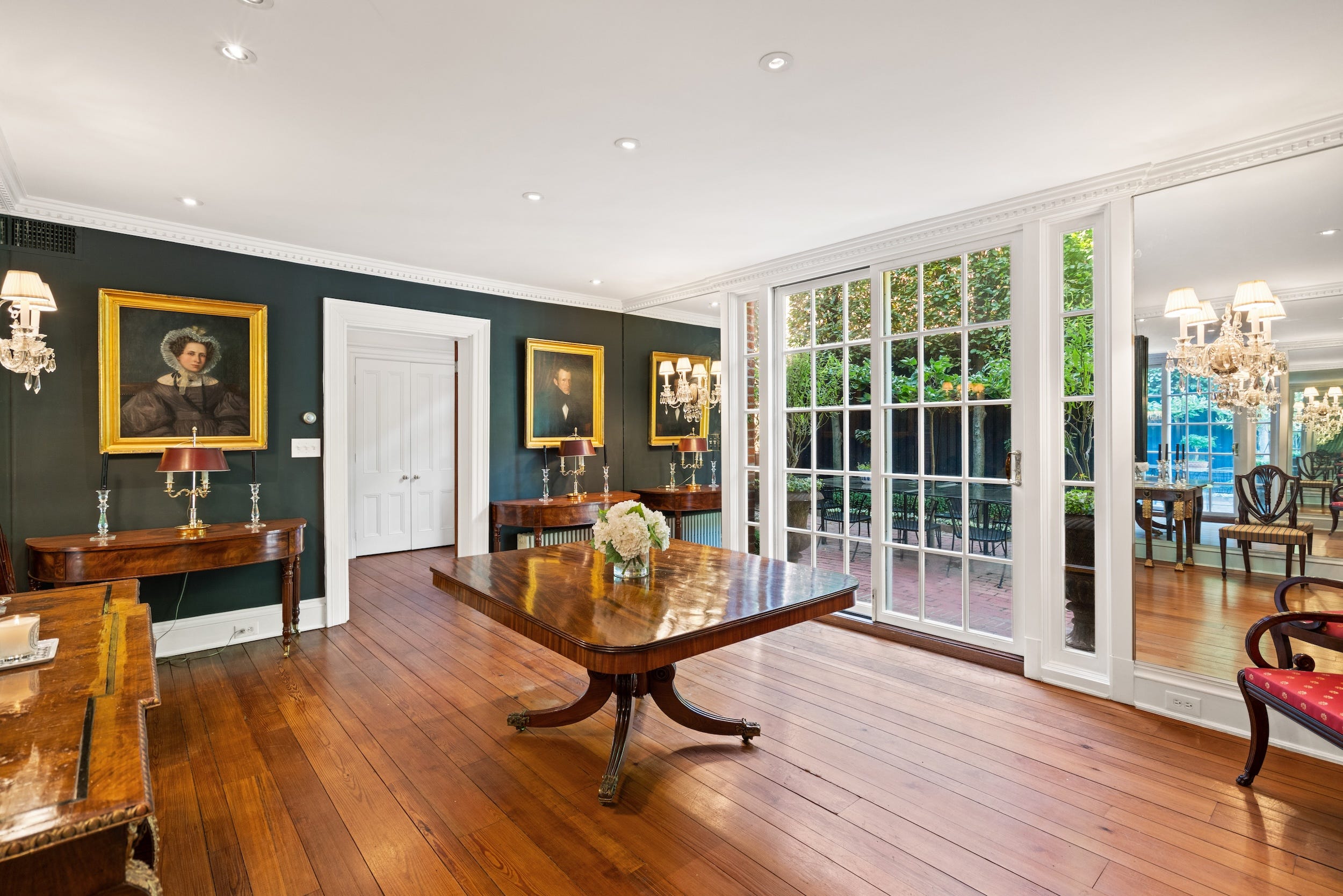 A dining room inside of a Washington, DC, home.