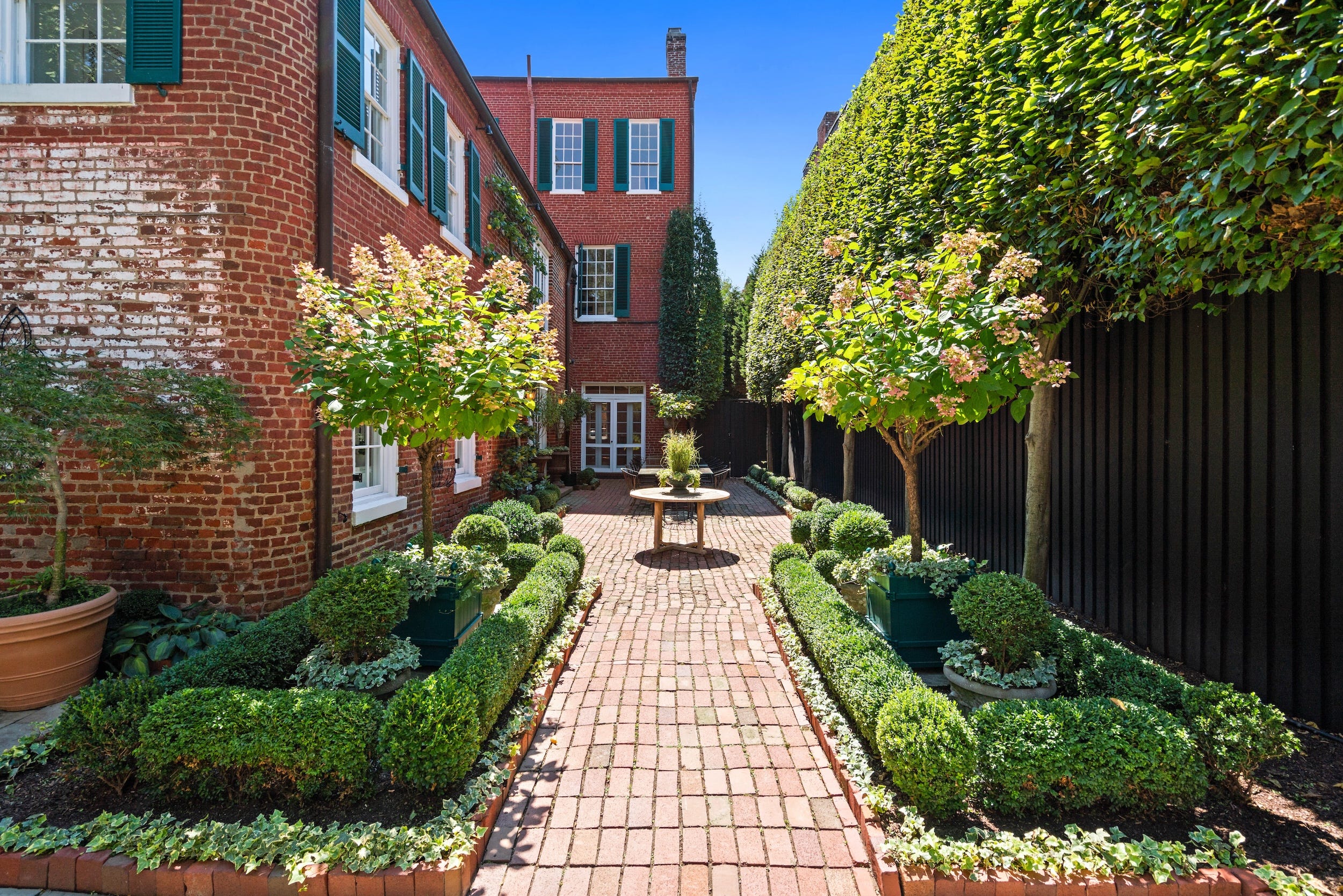 The outdoor space of a Washington, DC, home.