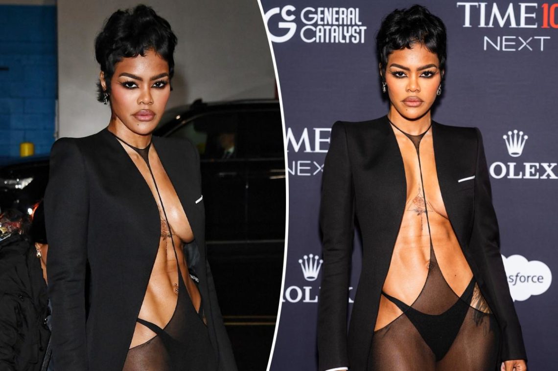 Teyana Taylor’s see-through ‘thong dress’ puts her phenomenal abs front and center