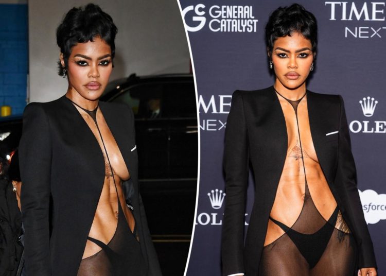 Teyana Taylor’s see-through ‘thong dress’ puts her phenomenal abs front and center