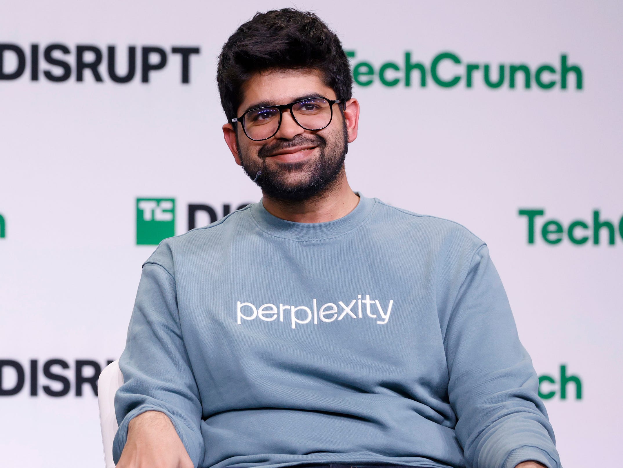 Perplexity cofounder and CEO Aravind Srinivas speaks at TechCrunch Disrupt 2024.
