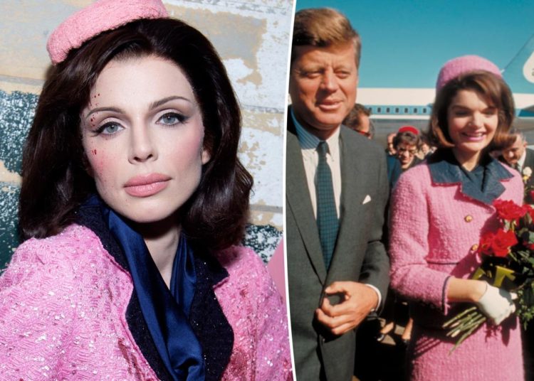 Julia Fox calls bloody Jackie Kennedy Halloween costume a ‘statement’ about ‘protest and mourning’