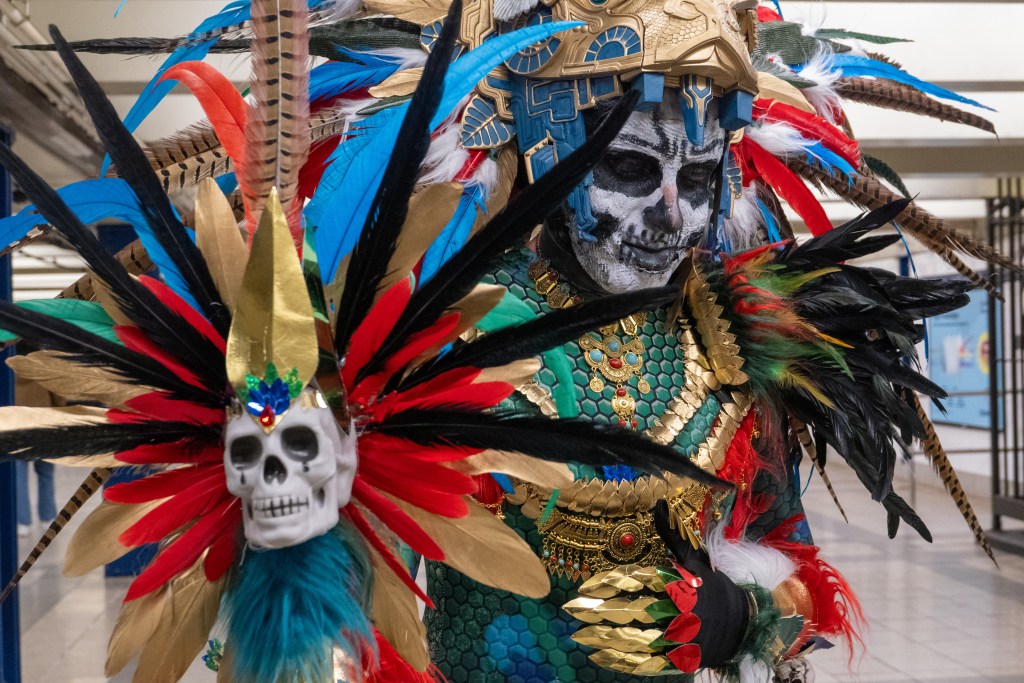 Participants in the annual Village Halloween Parade prepare to march through lower Manhattan on October 31, 2025 in New York City.