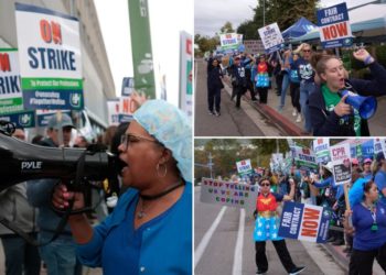 31,000 West Coast health care workers strike for higher wages, increased staffing in union’s largest ever walkout