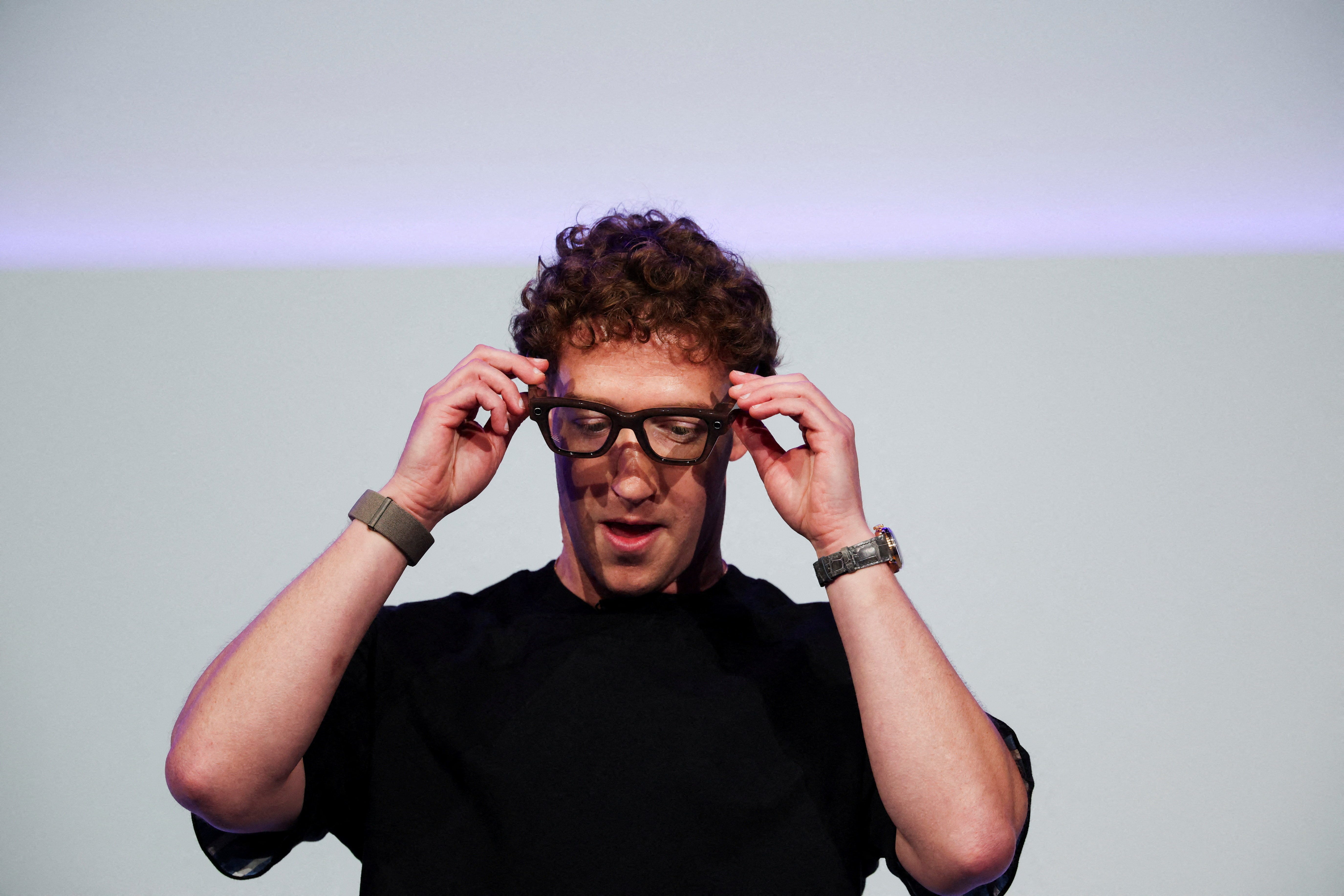 Meta CEO Mark Zuckerberg delivers a speech during the Meta Connect event in Menlo Park