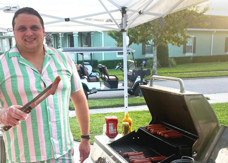 My family hands out candy — and hot dogs — for Halloween. This year, my husband plans to grill 200 for trick-or-treaters.