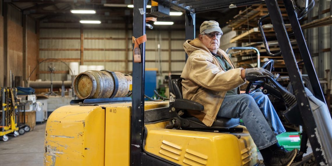 I’m an 82-year-old real-estate broker and forklift driver. I have no plans to retire — they’ll have to drag me out.