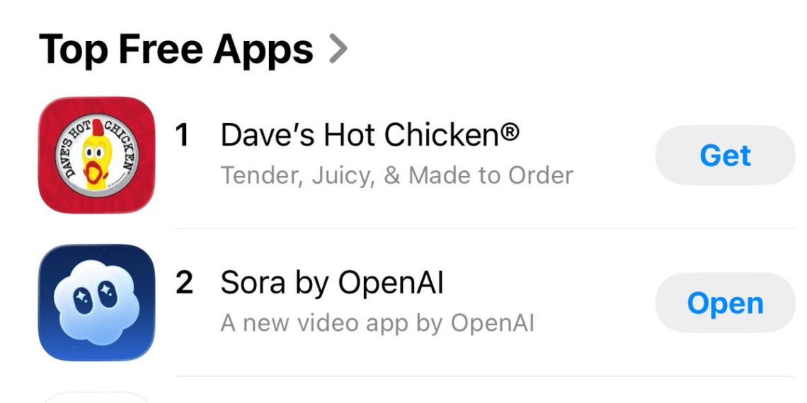 The great Sora vs. Dave’s Hot Chicken app battle you didn’t know was happening