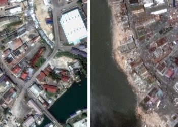 Satellite images taken before and after Hurricane Melissa show the destruction it wreaked on Jamaica