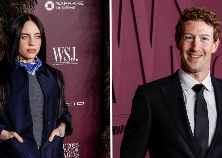 Billie Eilish called out billionaires. Mark Zuckerberg was in the audience.