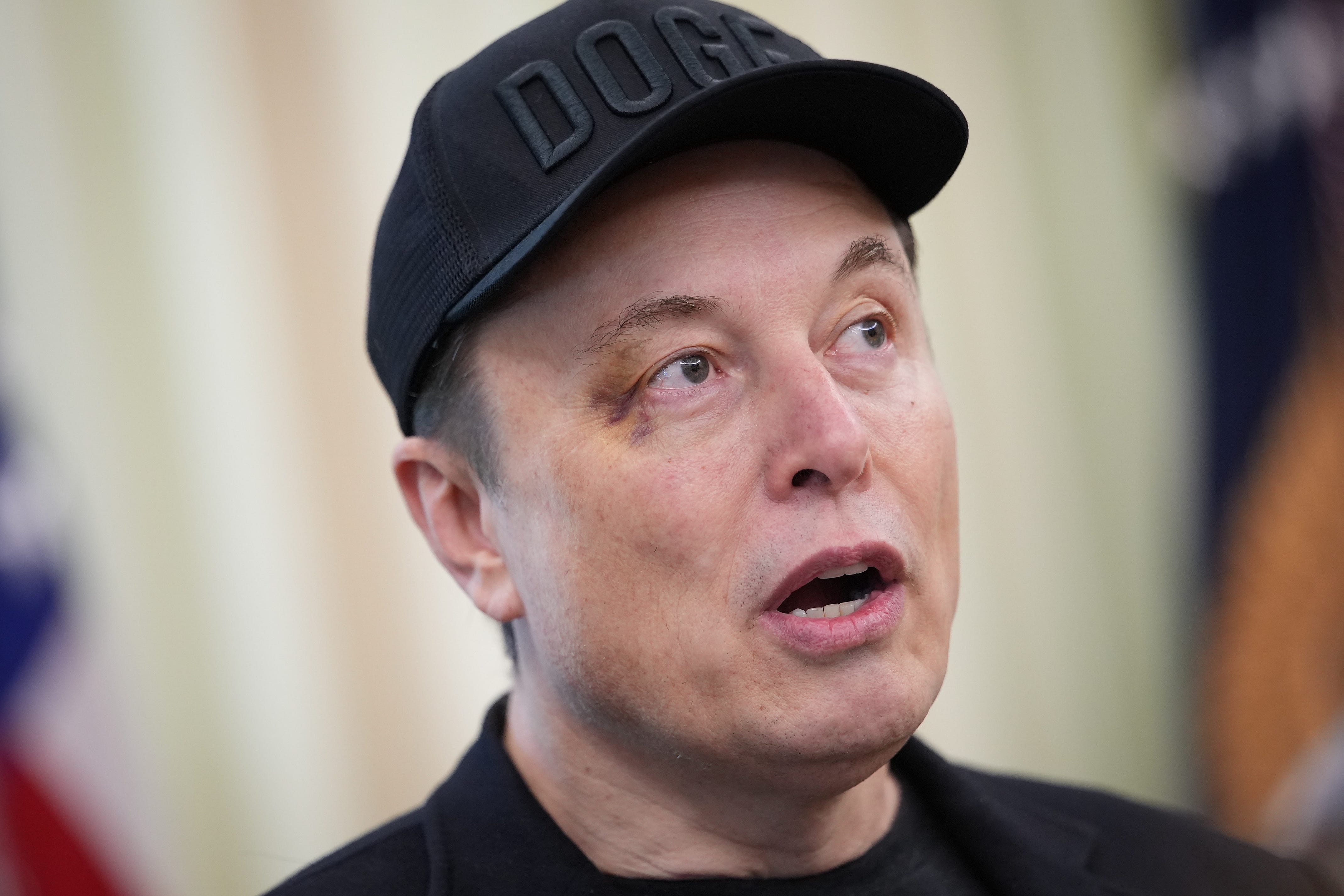 Tesla CEO Elon Musk in the Oval Office of the White House on May 30, 2025.