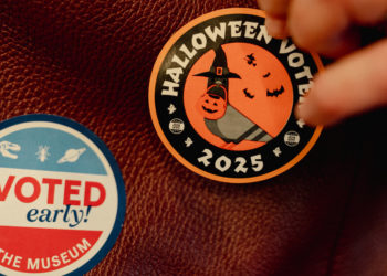 A Halloween Sticker for Early Voters