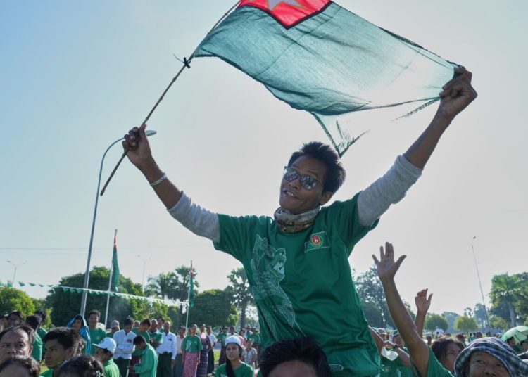 A military-backed party in Myanmar holds rallies as campaigning begins for December election