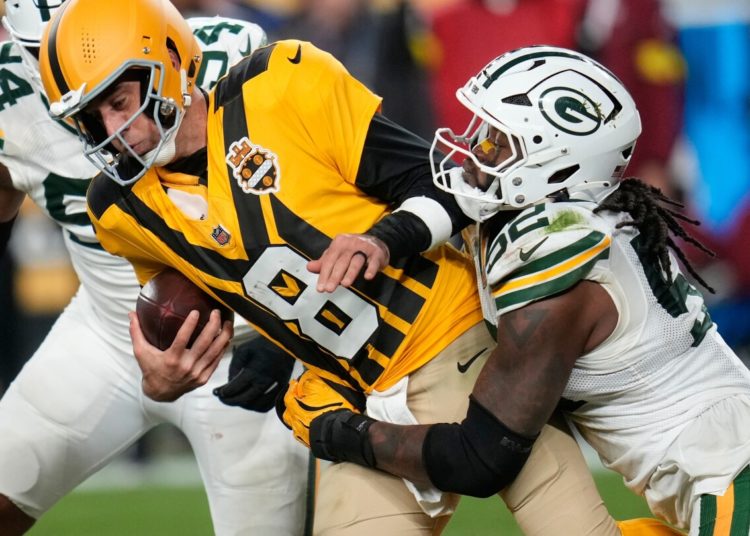 Aaron Rodgers and the Steelers fall short in QB’s reunion with Green Bay as Love leads 35-25 win