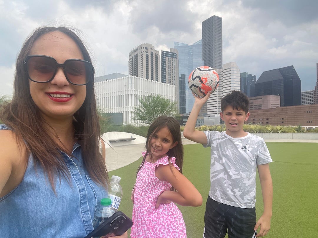 Mom and kids
