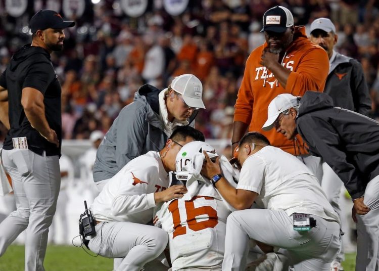 Arch Manning hurt during Texas’ dramatic comeback win over Mississippi State