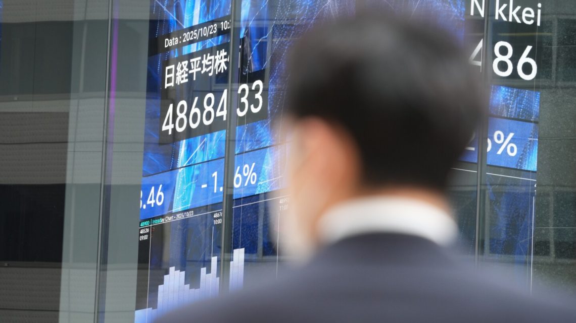 Asian shares retreat and crude prices soar $2 after Trump sanctions Russian oil giants