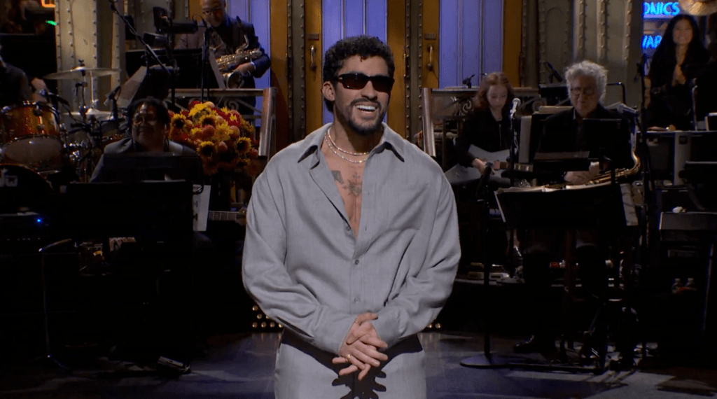 Bad Bunny Sends Uplifting Message To Latino Community Around The World In ‘SNL’ Monologue Following Right-Wing Furor Around Half Time Show