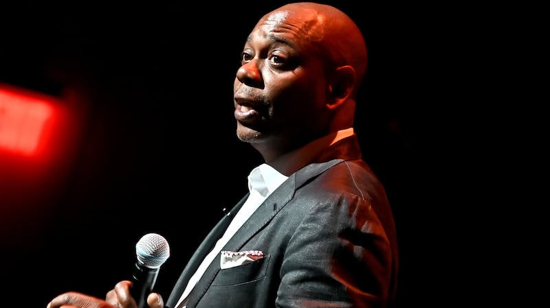 WASHINGTON, DC - JUNE 20: Dave Chappelle performs onstage during the Dave Chappelle theatre dedication ceremony at Duke Ellington School of the Arts on June 20, 2022 in Washington, DC. (Photo by Shannon Finney/Getty Images)