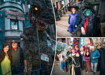 Brownstone Brooklynites battle to create the spookiest, most extravagant Halloween displays