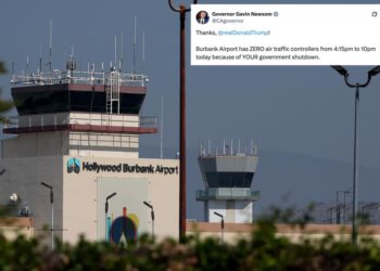California’s Hollywood Burbank Airport to go hours without on-site air traffic controllers as government shutdown drags on