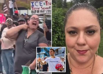 Chicago elementary teacher mocks Charlie Kirk’s assassination with vile gun gesture at No Kings protest