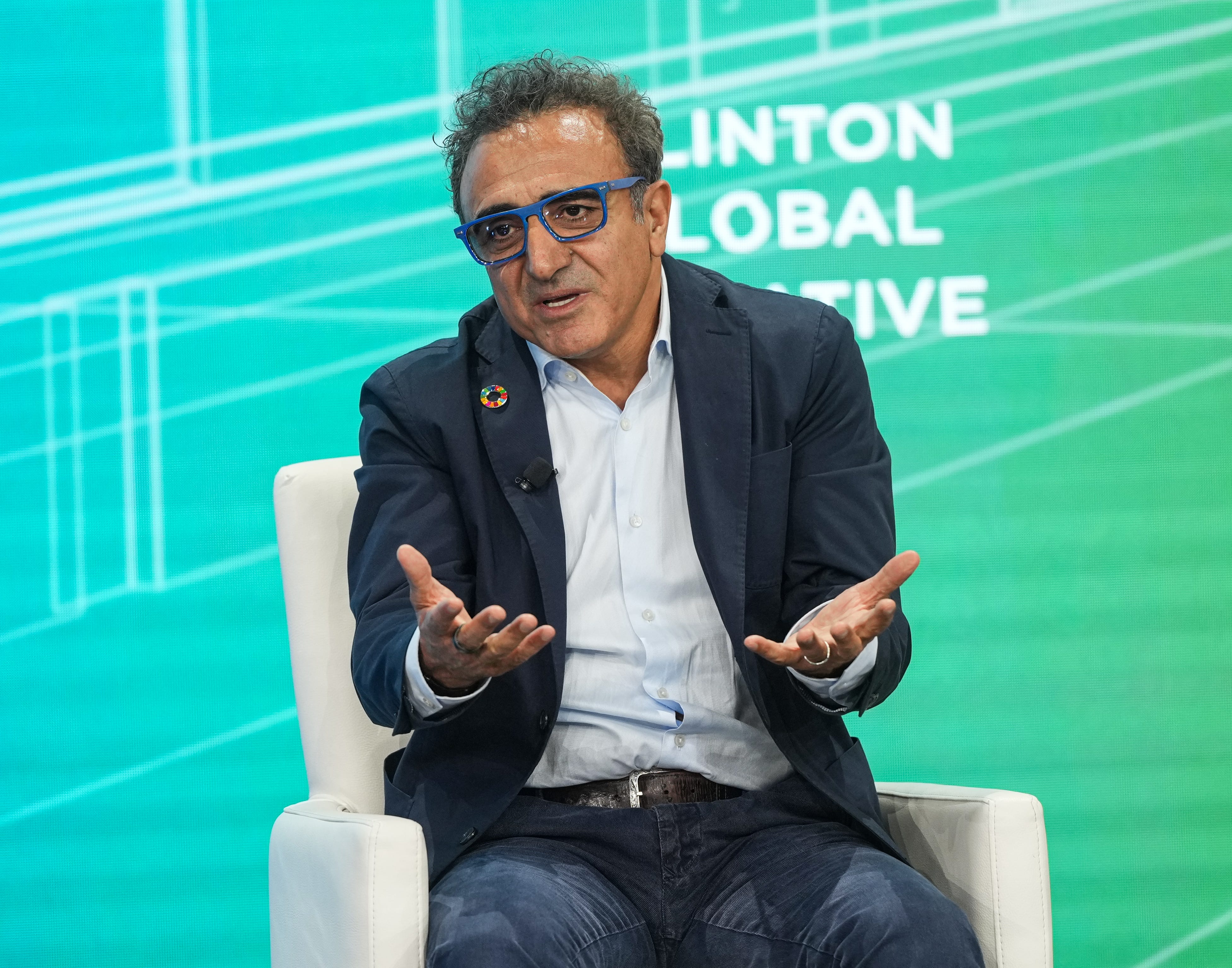 Hamdi Ulukaya attends the Clinton Global Initiative 2024 Annual Meeting at New York Hilton Midtown on September 24, 2024 in New York City.