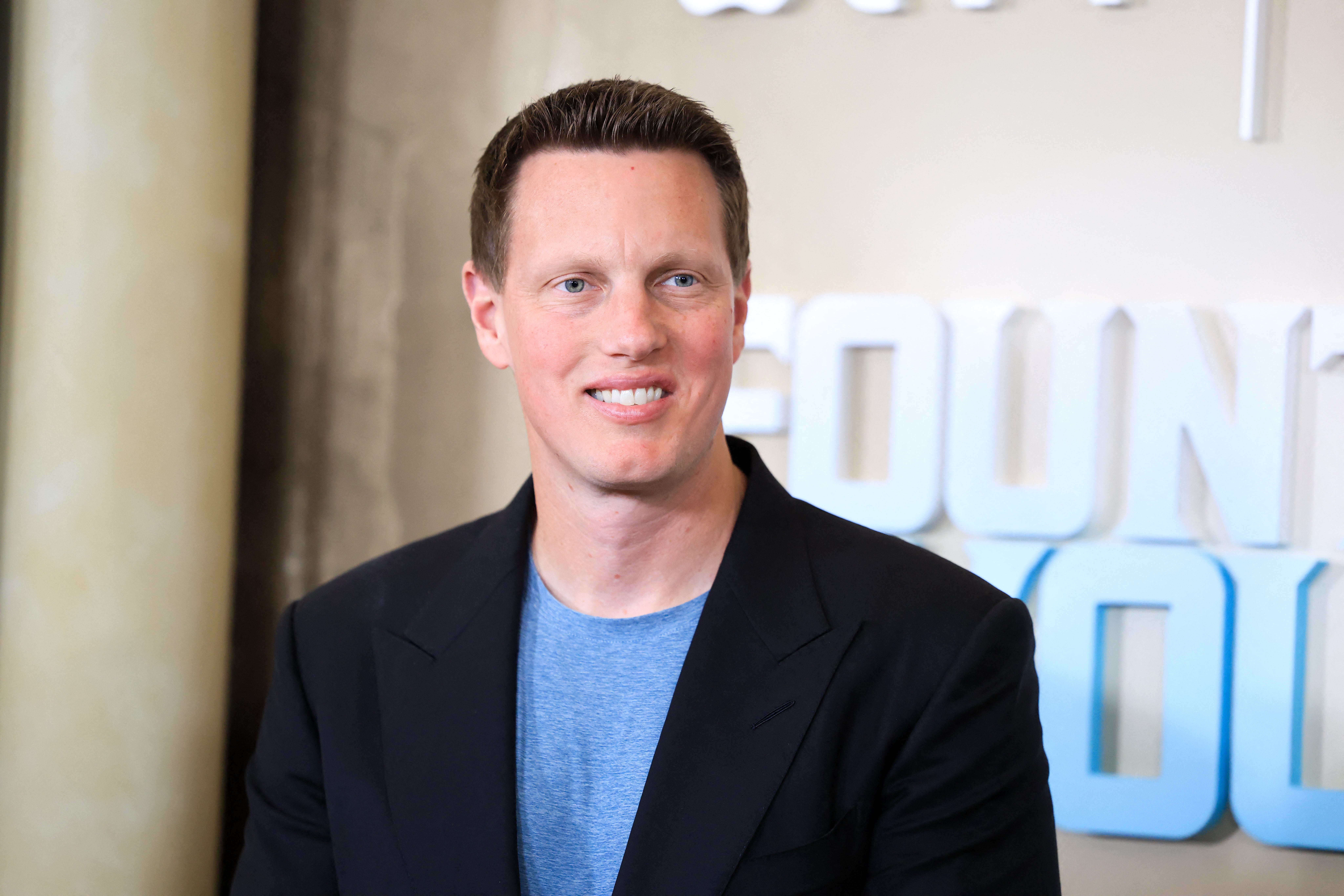 US producer David Ellison attends Apple's
