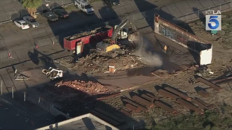 Demolition work underway at blighted Los Angeles mall