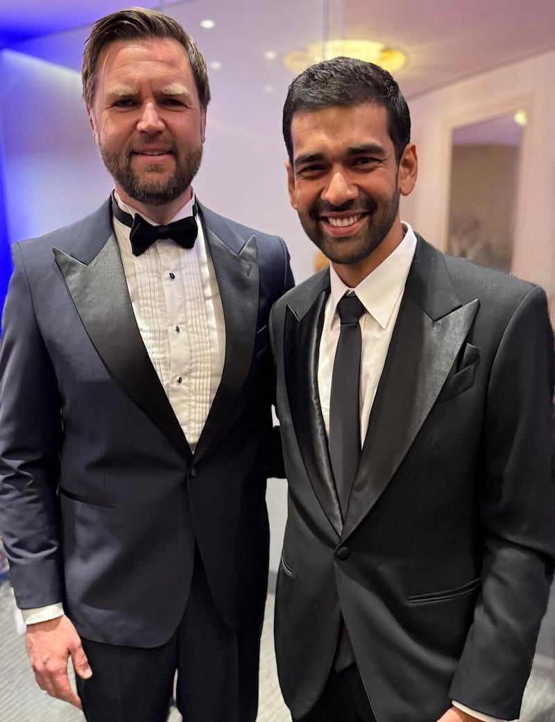 Vance's new friend Gaurav Srivastava has two generations of the Bidens living at his house.