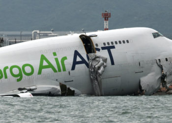 Emirates Cargo Plane Slides Off Hong Kong Runway, Killing 2 Ground Crew