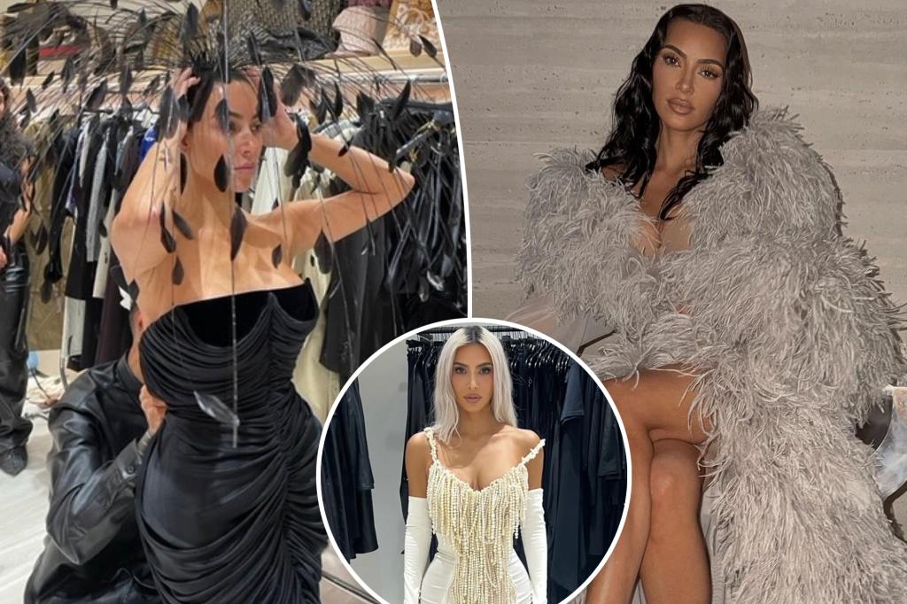 Even Kim Kardashian’s getting in on the showgirl fashion craze after Taylor Swift’s album release