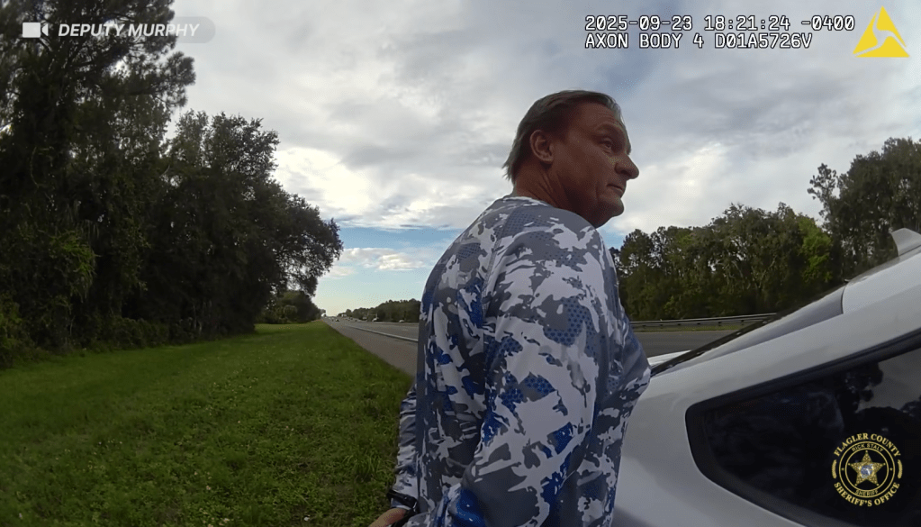 Florida speedster Michael Stanek is arrested after being clocked going over 100 mph on a highway on Sept. 23, 2025.