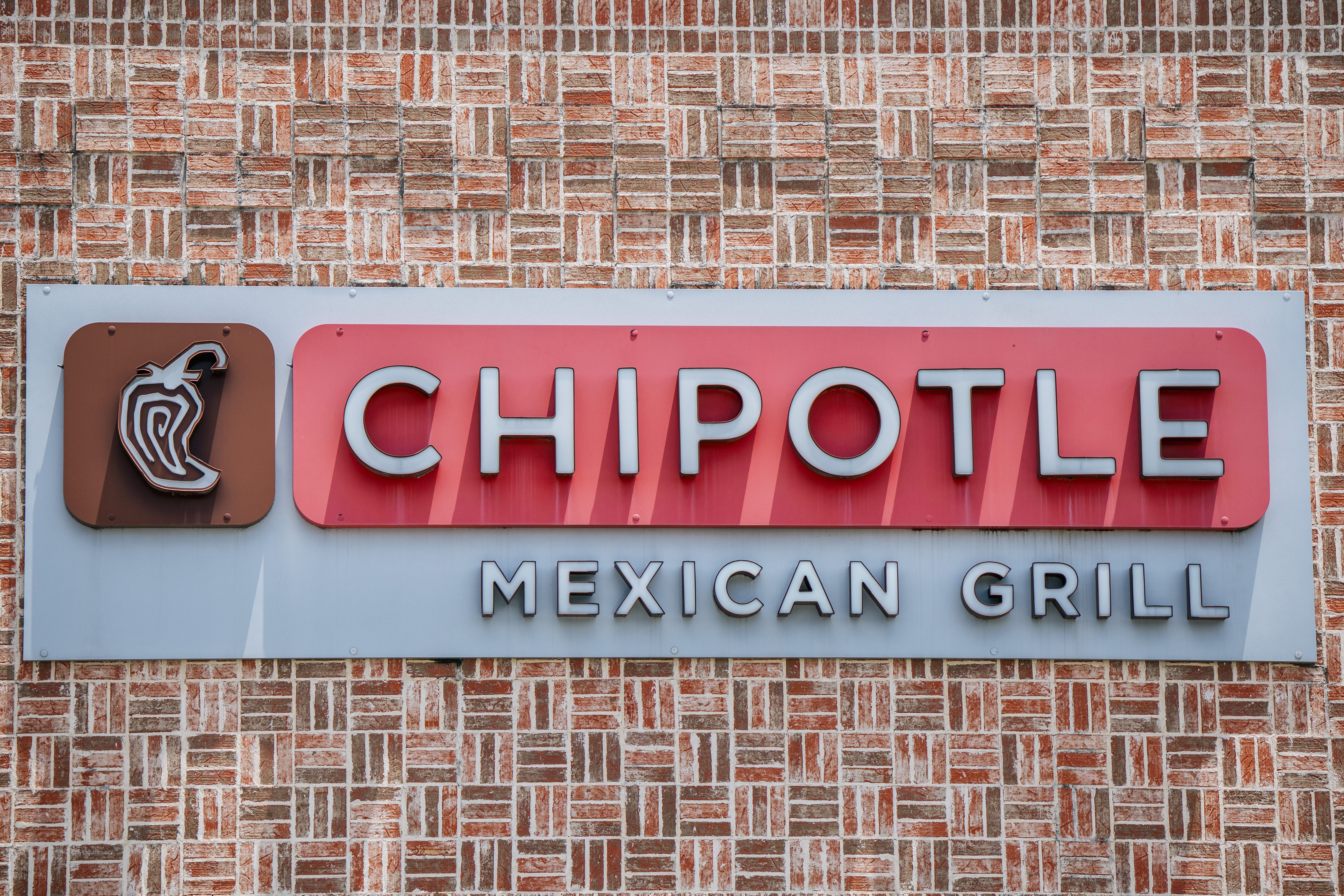 A close up of the Chipotle logo.