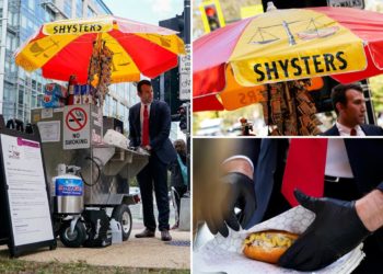 Furloughed IRS lawyer achieves childhood dream of operating hotdog cart