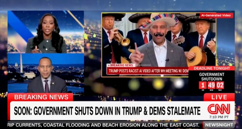 Abby Phillip and Hakeem Jeffries discuss Trump's video on CNN.