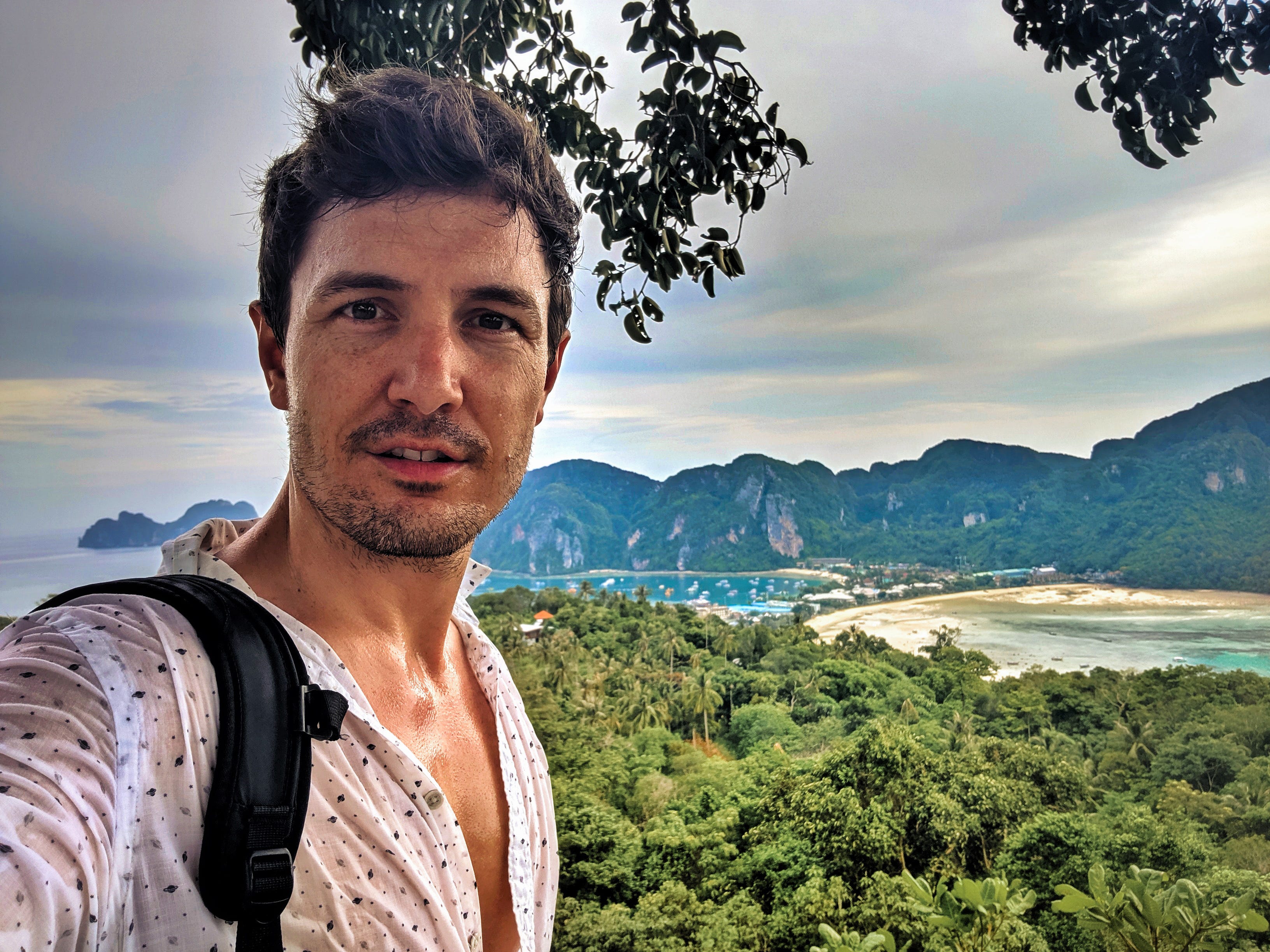 Grant Miller in the Phi Phi Islands, Thailand, in June 2019.